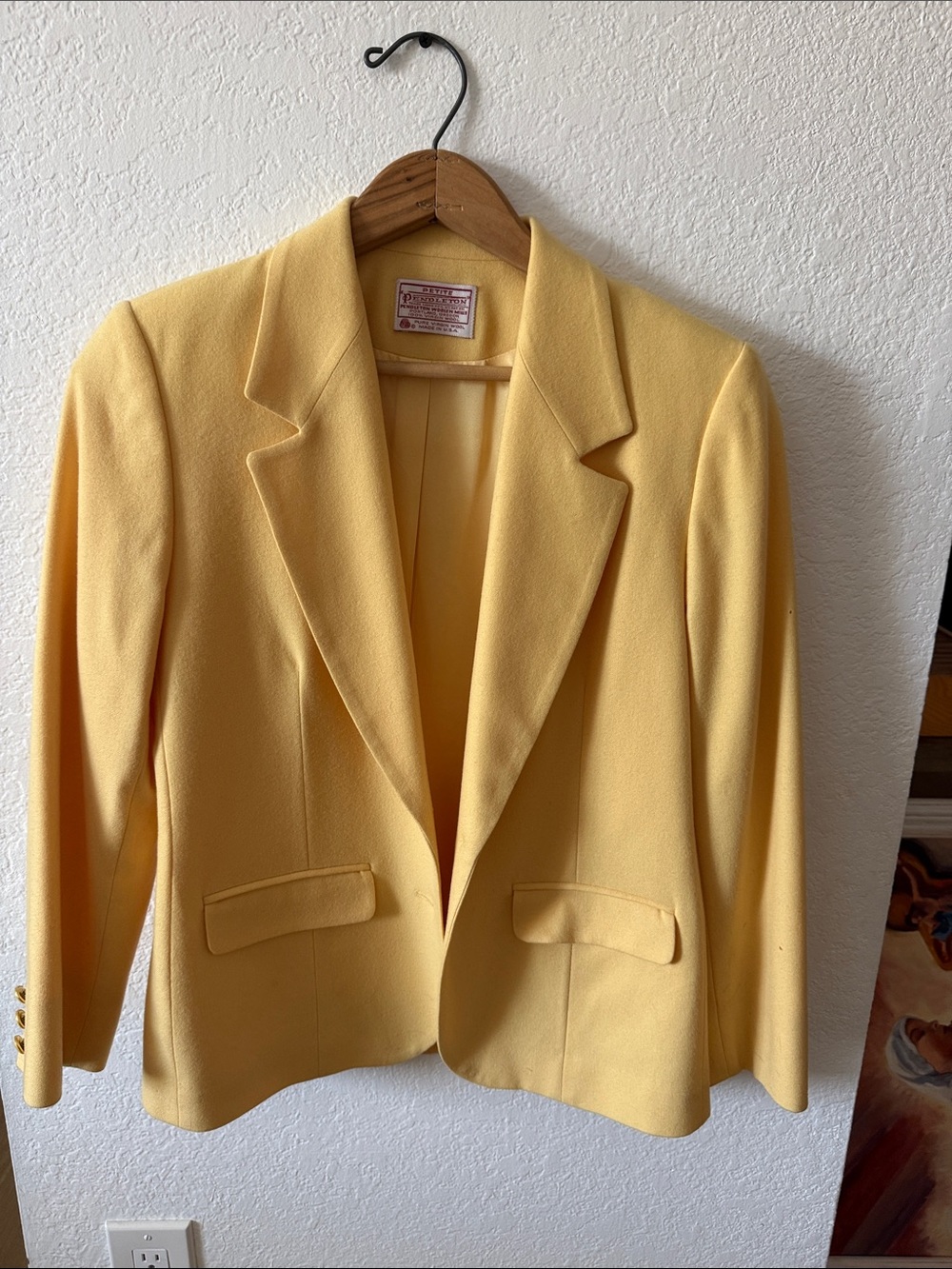 Pendleton Soft Yellow Tailored Women's Blazer